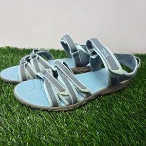 Teva Women's Sport Sandals Size 7 Blue Gray Strappy Hook and Loop
